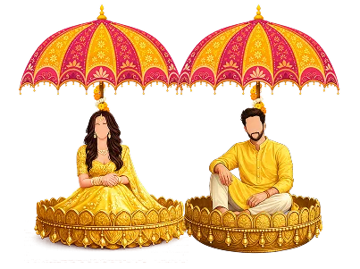 Bride at Haldi